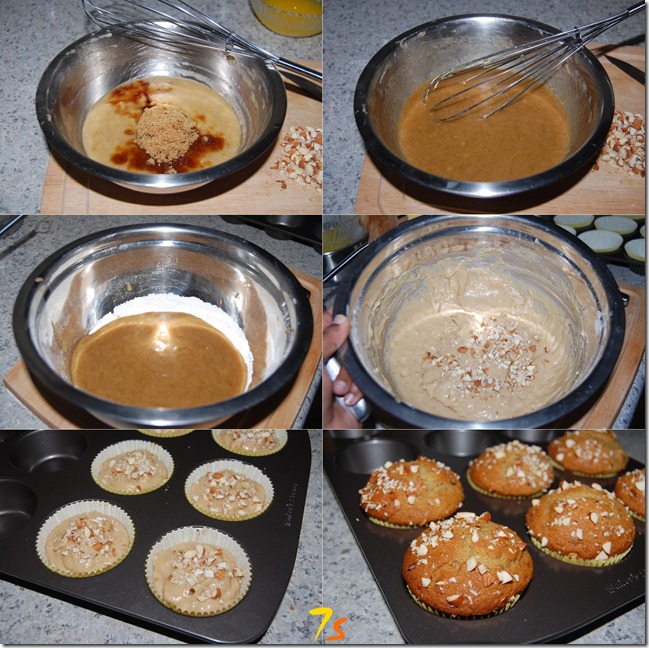 Eggless banana nut muffin 7aum Suvai