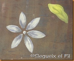 Decoració floral pintura tèxtil