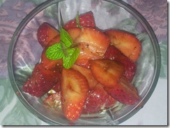 fresas con vinagre balsámico