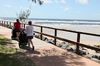 Walking along Bulcock Beach