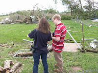 Crews from the National Weather Service assess damage at 3205 Spruce Avenue in Washington County Crews from the National Weather Service assess damage at 3205 Spruce Avenue in Washington County