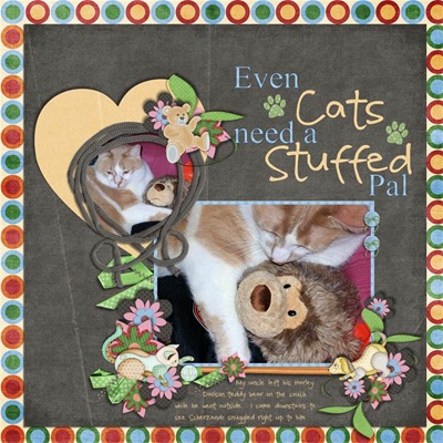 Mommy Me Time Scrapper - Stuffed Pals - Even Cats need a Stuffed Pal