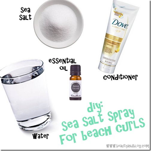 diy sea salt spray for beach curls
