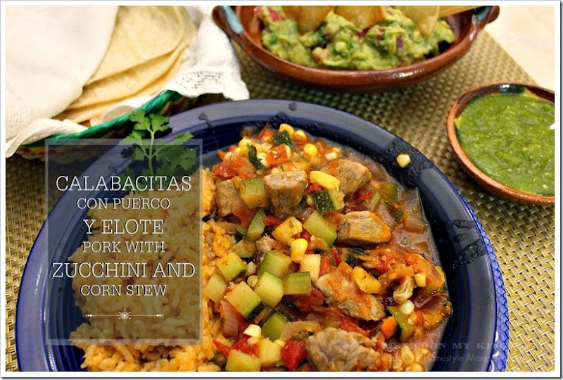 calabacitas with pork pork and zucchini