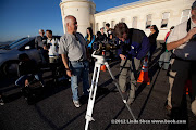 Partial solar eclipse viewed from Mt. Hamilton east of San Jose, California.