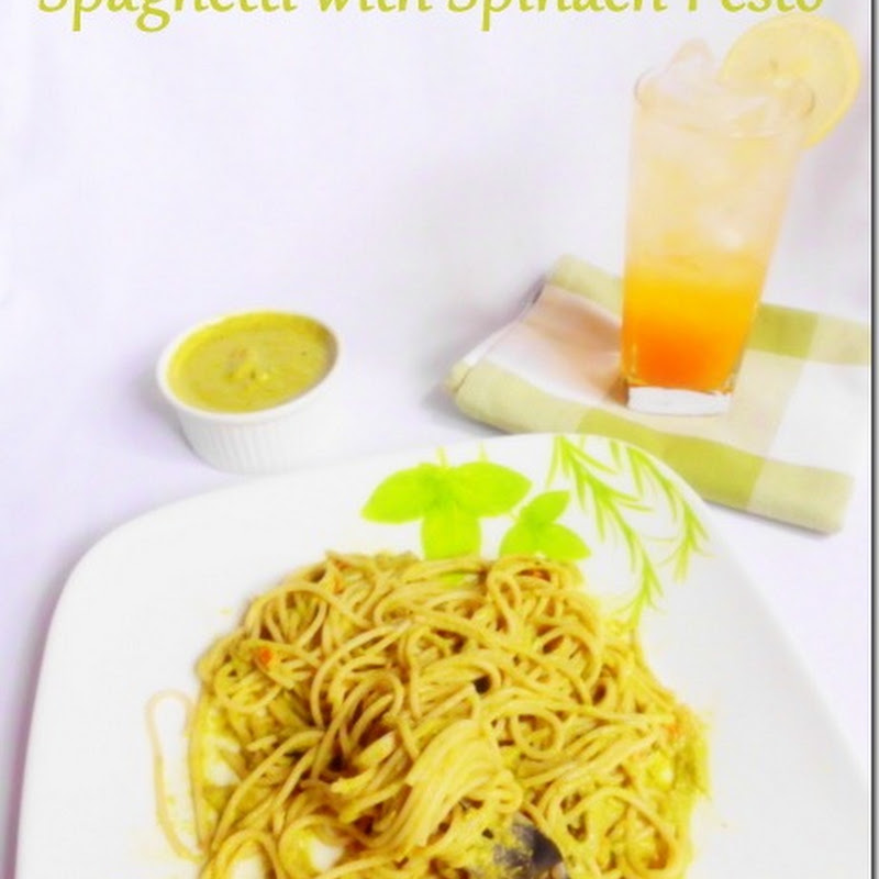 Spaghetti with Spinach Pesto Recipe