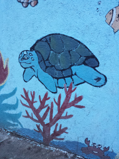 Blue Turtle Mural