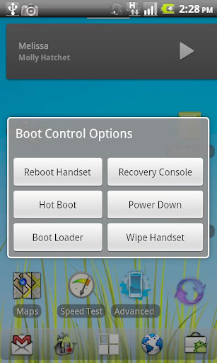 Reboot Control Widget