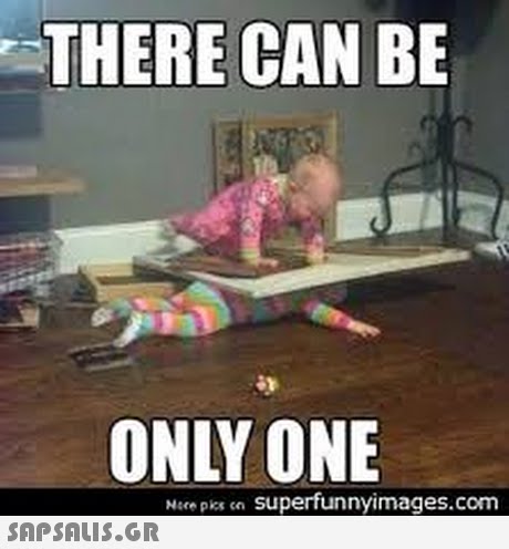 THERE CAN BE ONLY ONE Nere pks n Superfunnyimages.com 