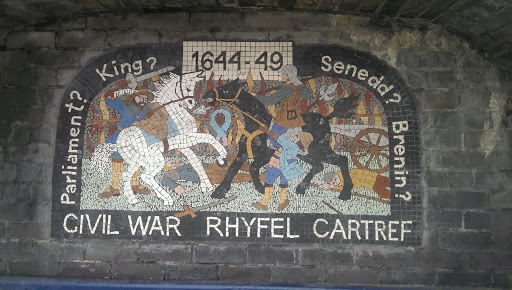 Civil War Rhyfel Cartref Mosaic Tiles