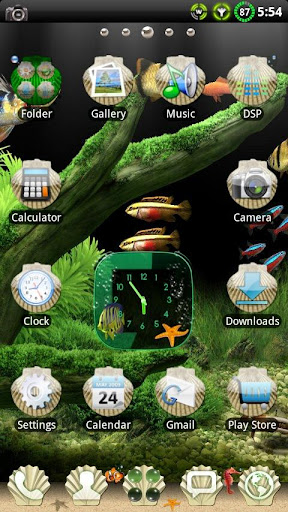 Aquarium GO Launcher EX Theme