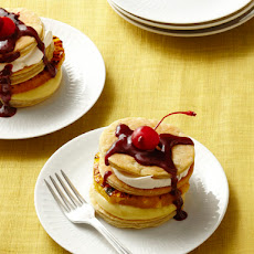 Pineapple Millefoglie With Maraschino Cherry Sauce