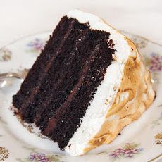 Chocolate Cake with Malted Chocolate Ganache and Toasted Marshmallow Frosting