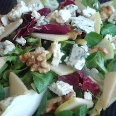 French Apple Chicory Blue Cheese and Walnut Salad
