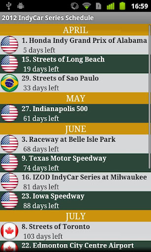 【免費運動App】2014 IndyCar Series Schedule-APP點子