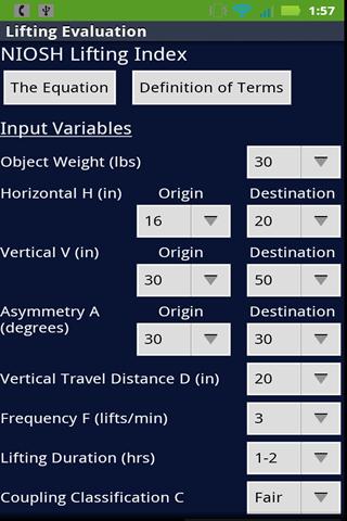 NIOSH Lifting Index