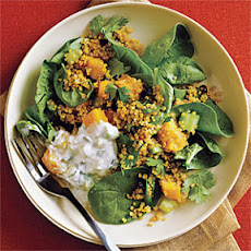 Curried Quinoa Salad with Cucumber-Mint Raita