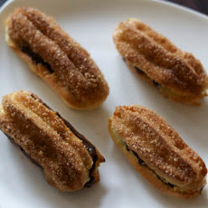 Churro-inspired Eclairs with Spicy Chocolate Pastry Cream