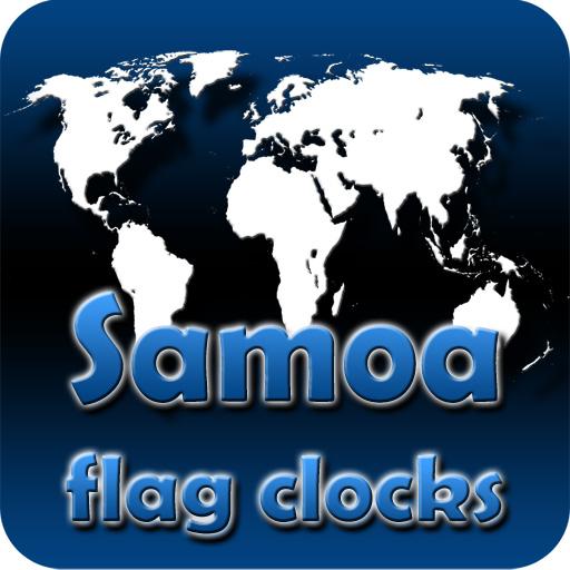Samoa flag clocks 個人化 App LOGO-APP開箱王