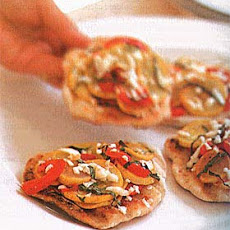 Grilled Smoked-Mozzarella and Yellow Squash Pizzettes
