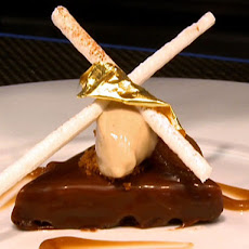 Chestnut and Whiskey Mousse with Chocolate and Walnut Biscuit & Chocolate Sauce
