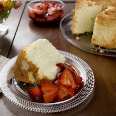 Orange Angel Food Cake with Strawberries Recipe
