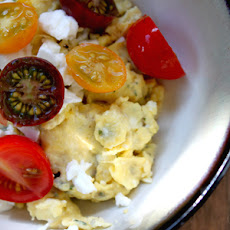 Eggs with Chervil, Feta & Heirloom Tomatoes