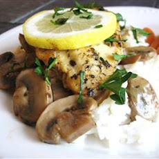 Baked Lemon Chicken with Mushroom Sauce
