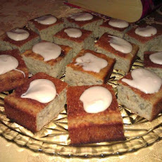 Iced Banana Slab Cake