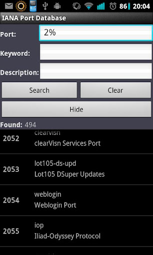 Network Port Database