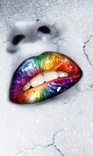 Rainbow Lips Live Wallpaper