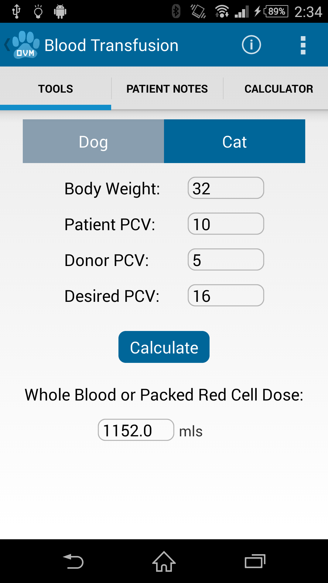 Android application DVM Calc screenshort