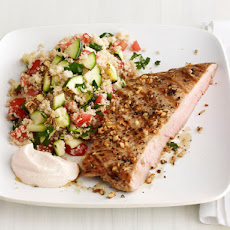 Grilled Pork Steaks With Zucchini Couscous