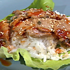 Korean-Style Pork Wraps with Chili Sauce