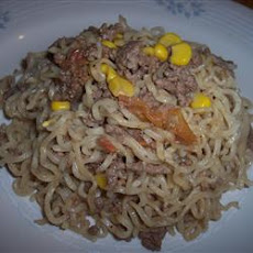 Ground Beef Curly Noodle