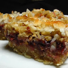 Oatmeal Coconut Raspberry Bars