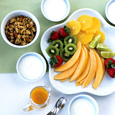 Fresh Fruit Platter with Ginger-Mango Sauce
