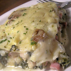 White Chicken and Ham Lasagna