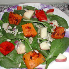 Roasted Butternut Squash and Spinach Salad