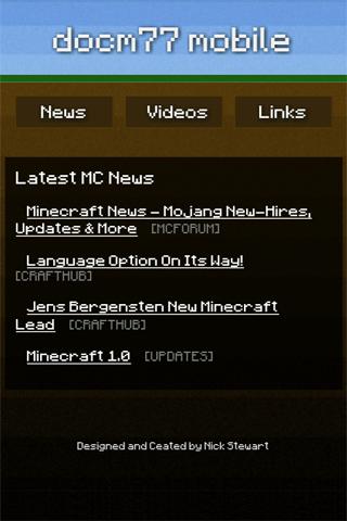 Docm77 Mobile Minecraft Hub