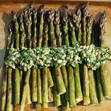 Grilled Asparagus with Almond-Parsley Gremolata
