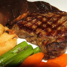 Pepper Steak With Port-Wine Mushroom Sauce