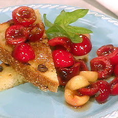 Fresh Cherries with Semolina Toast and Rhododendron Honey