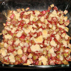 Rhubarb Cherry Dessert With Cookie Crust