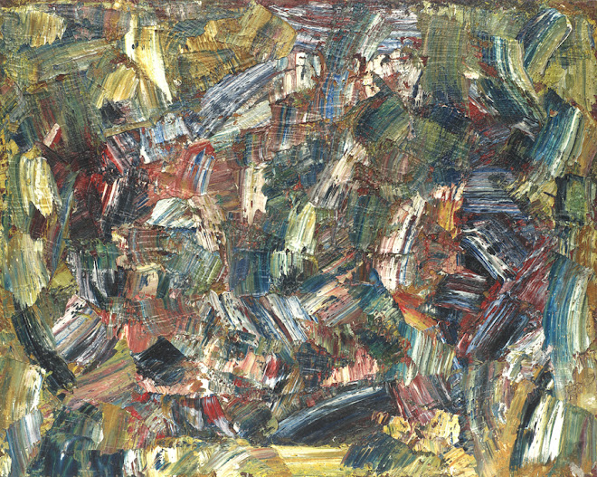 <p>
	<strong>Easter</strong><br />
	Oil on canvas board<br />
	16&quot; x 20&quot;<br />
	1961<br />
	Collection the artist</p>

