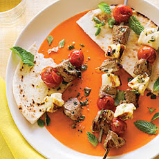 Grilled Lamb and Halloumi Kebabs