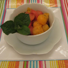 Watermelon and Cantaloupe Salad With Mint Vinaigrette