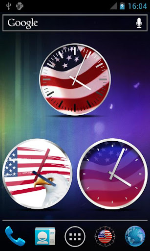 USA Clock Widgets