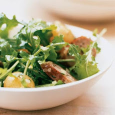 Warm Sausage and Potato Salad with Arugula