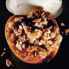 Roasted Peaches with Amaretti Crumble